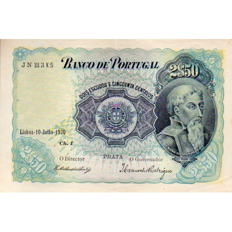 Portugal 2$50 Escudos 1920 Nuno Álvares Pereira