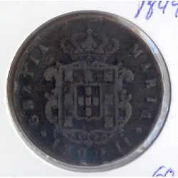 Portugal 20 Réis 1849 D. Maria II