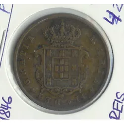 Portugal 10 Réis 1846 D. Maria II