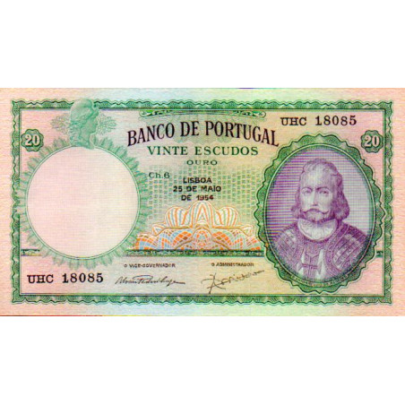 Portugal 20 Escudos 1954 D. António Luiz de Menezes