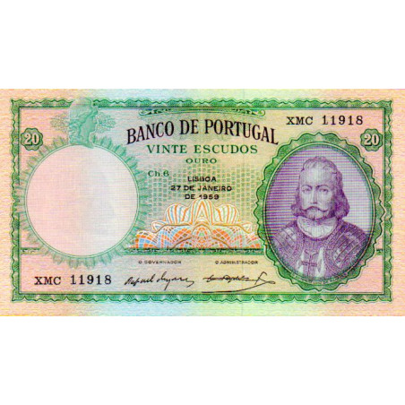 Portugal 20 Escudos 1959 D. António Luiz de Menezes