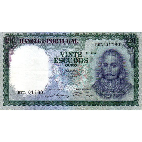Portugal 20 Escudos 1960 D. António Luiz de Menezes