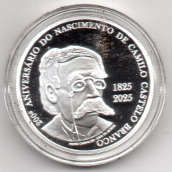 Portugal 5.00 € 2025 200.º aniv. do nasc. de Camilo C. Branco (Proof)