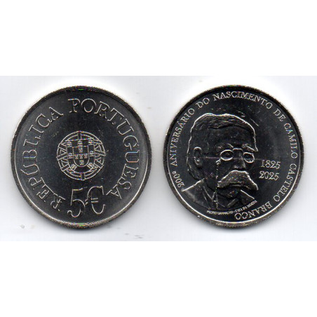 Portugal 5.00 € 2025 200 Anos Nac. Camilo C. Branco (UNC)