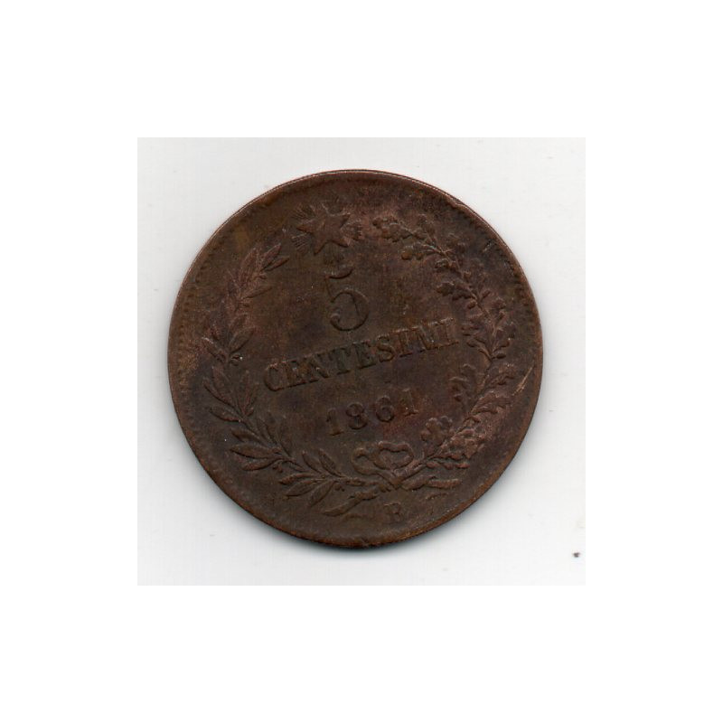 Itália 5 Centesimi 1861 B