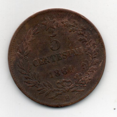 Itália 5 Centesimi 1861 B