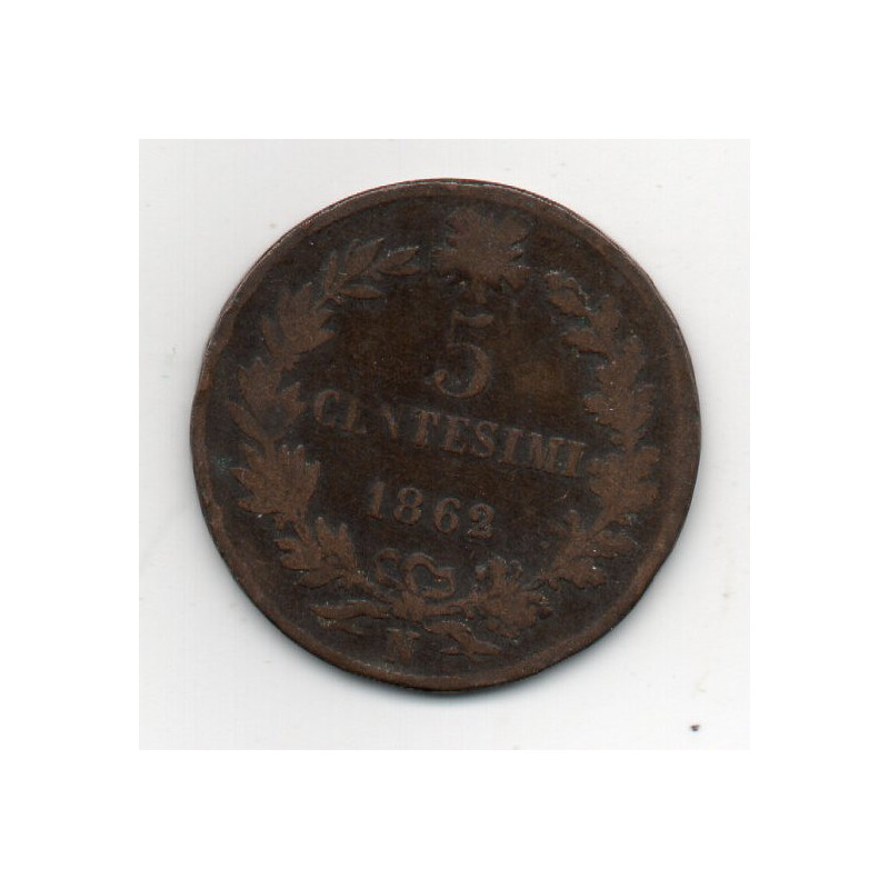 Itália 5 Centesimi 1862 N