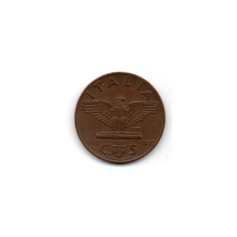Itália 5 Centesimi 1938