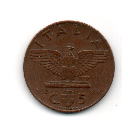 Itália 5 Centesimi 1938
