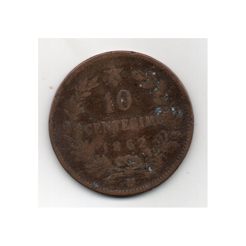 Itália 10 Centesimi 1862 M