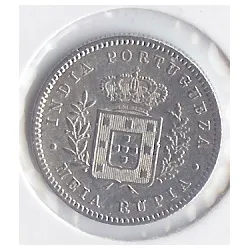 Portugal 1/2  Rupia 1881 D....