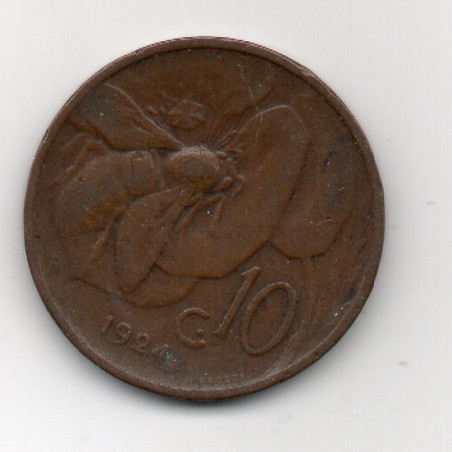 Itália 10 Centesimi 1924