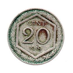 Itália 20 Centesimi 1919