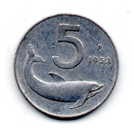Itália 5 Lira 1953