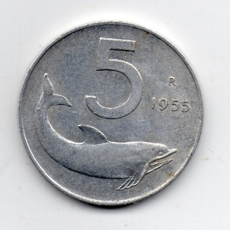 Itália 5 Lira 1955