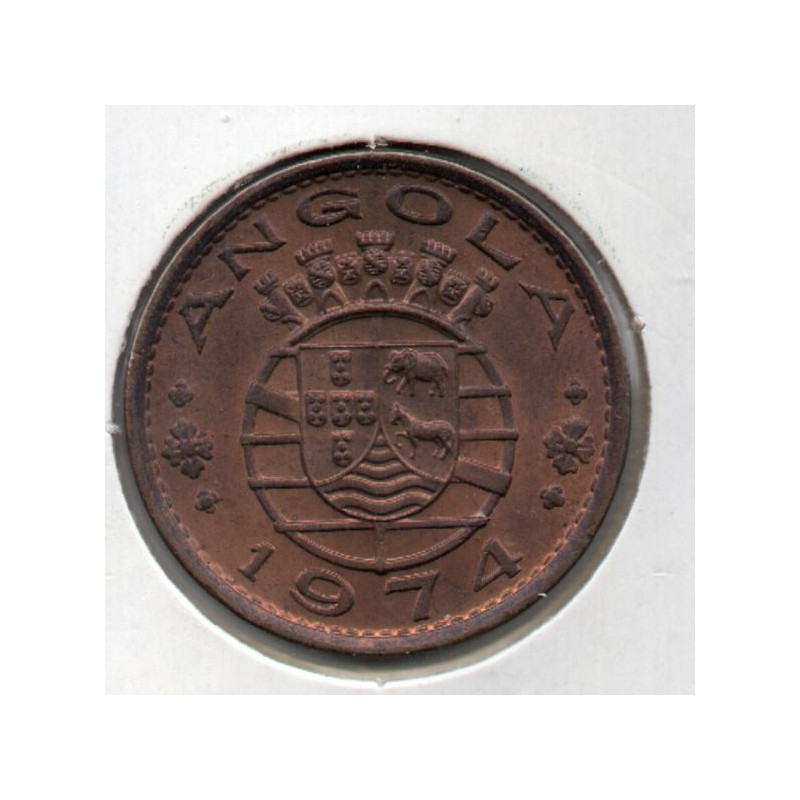 Angola 1 Escudo 1974 Eixo desl. 90% Rara