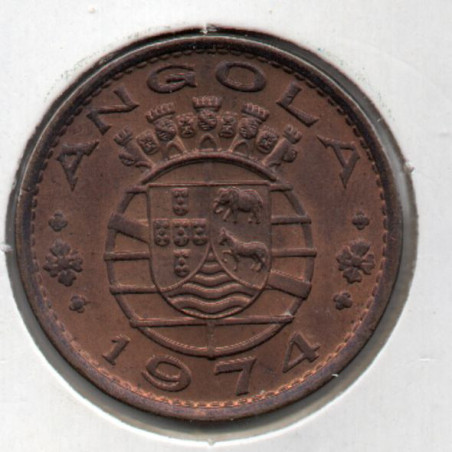 Angola 1 Escudo 1974 Eixo desl. 90% Rara