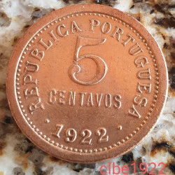 Portugal 5 Centavos 1922 BE