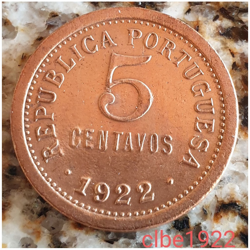 Portugal 5 Centavos 1922 BE