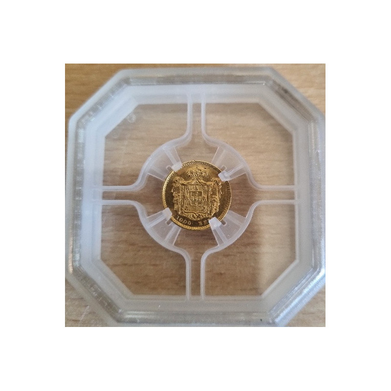 Portugal 1000 Reis 1851 ouro Certificada MS62 (ouro)