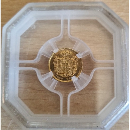 Portugal 1000 Reis 1851 ouro Certificada MS62 (ouro)
