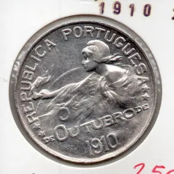 Portugal 1$00 1910 5 Outubro