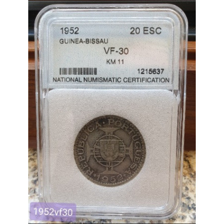 Guiné 20$00 1952 Certificada