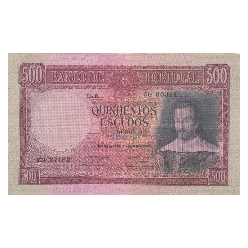 Portugal 500 Escudos 1952 D. João IV