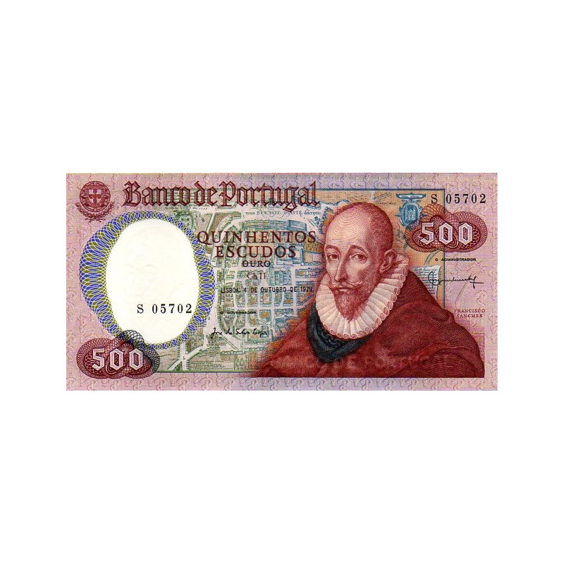Portugal 500 Escudos 1979 Francisco Sanches