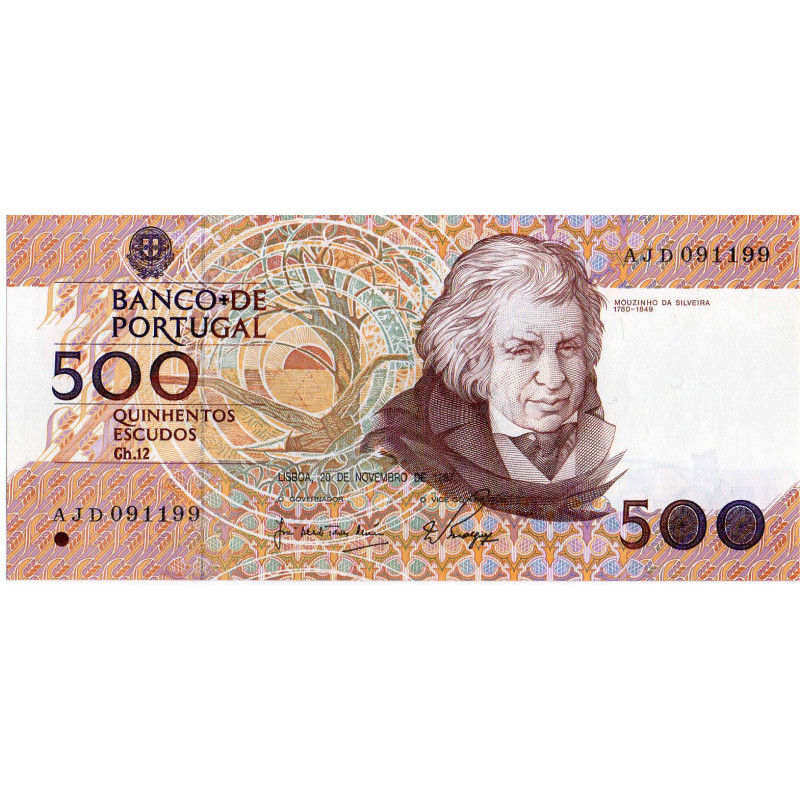 Portugal 500 Escudos 1987 Mouzinho da Silveira