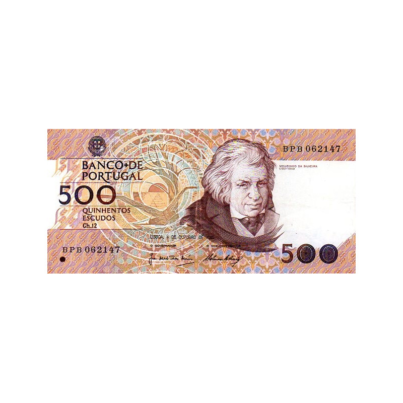 Portugal 500 Escudos 1989 Mouzinho da Silveira