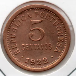 Portugal 5 Centavos 1922