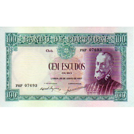Portugal 100 Escudos 1957 Pedro Nunes ( FSF )