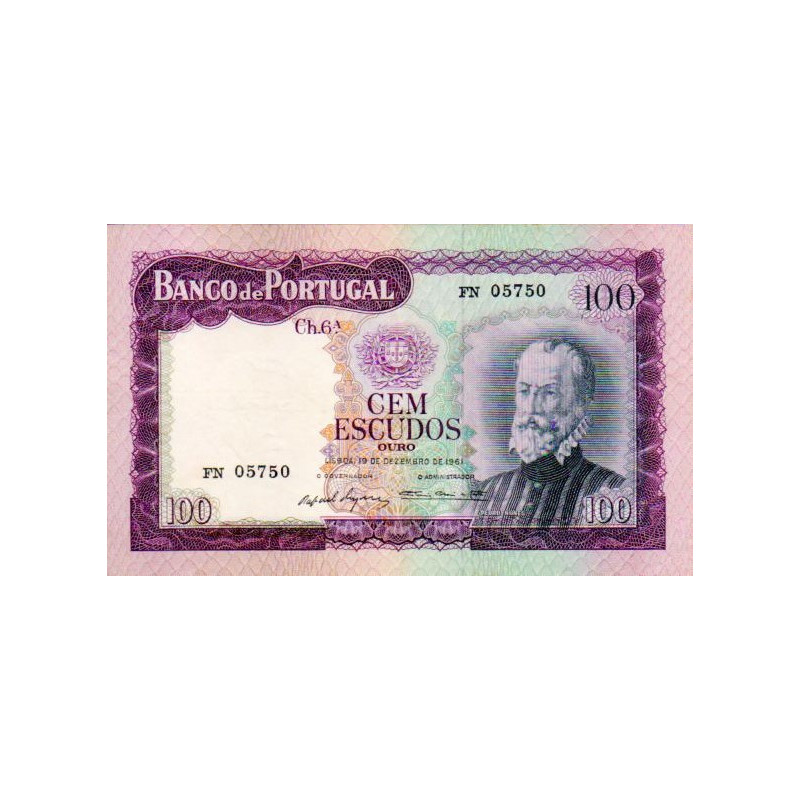 Portugal 100 Escudos 1961 Pedro Nunes ( FN Capicua )