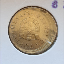 Portugal Escudo 1983 Defeito de Cunho