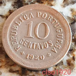 Portugal 10 Centavos 1920
