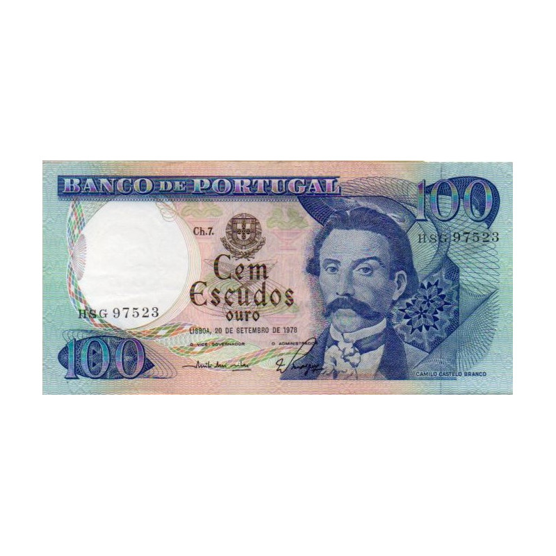 Portugal 100 Escudos 1978 Camilo Castelo Branco (HSG)