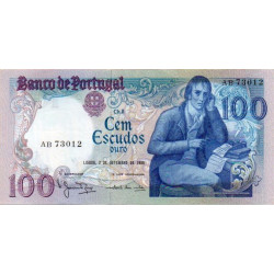 Portugal 100 Escudos 1980 Manuel Maria Barbosa du Bocage (AB)