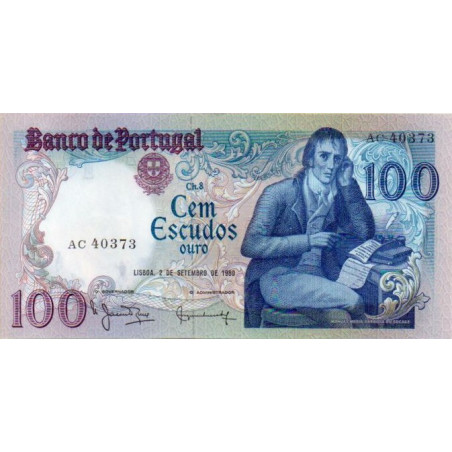 Portugal 100 Escudos 1980 Manuel Maria Barbosa du Bocage (AC)