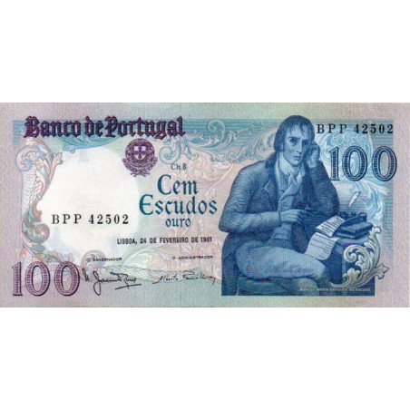 Portugal 100 Escudos 1981 Manuel Maria Barbosa du Bocage (BPP)