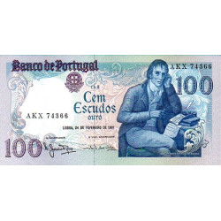Portugal 100 Escudos 1981 Manuel Maria Barbosa du Bocage (AKX)
