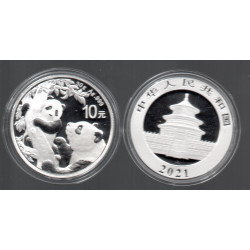 China 2021 10 Yuan (Panda) Onça