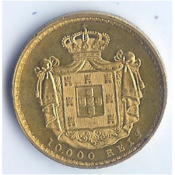 Portugal 10.000 Reis 1880 D. Luís I (Ouro)