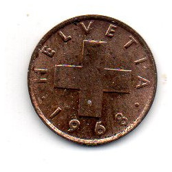 Suíça 1 Rappen 1968