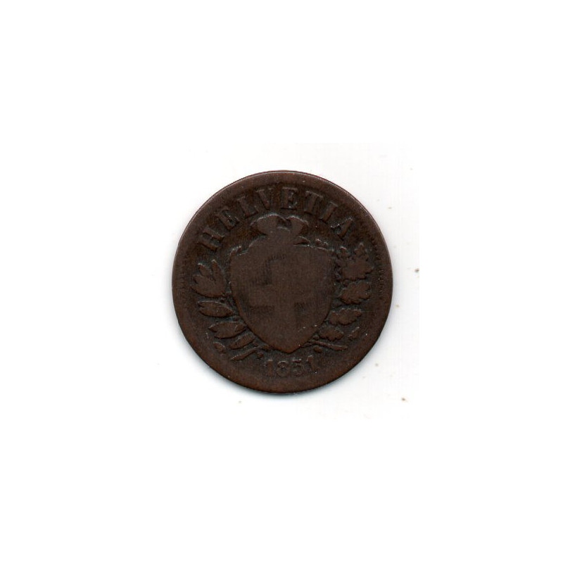 Suíça 2 Rappen 1851