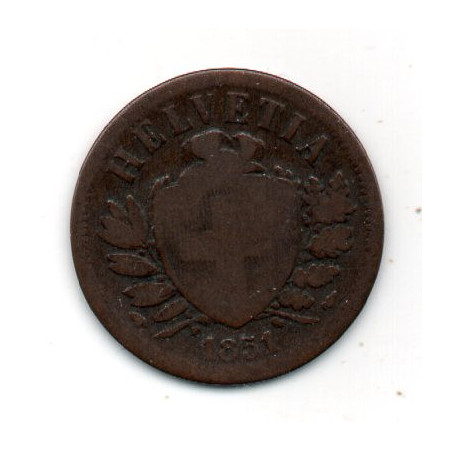 Suíça 2 Rappen 1851
