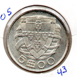 Portugal 5$00 1943 Sob
