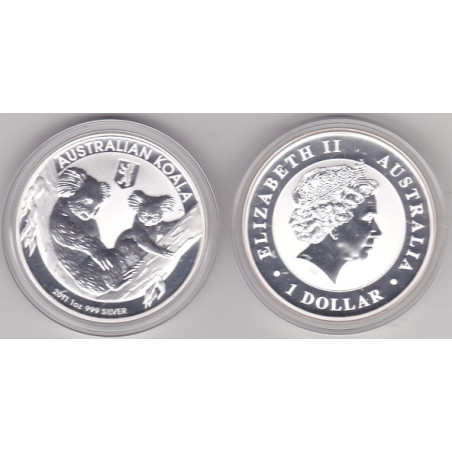 Austrália 1 Dollar 2011 Koala (1 Onça Prata