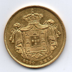 Portugal 5.000 Réis 1860 D. Pedro V (Ouro)