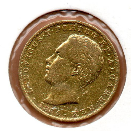 Portugal 2.000 Réis 1864 D. Luís I (Ouro)